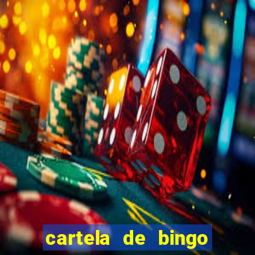 cartela de bingo cha de bebe